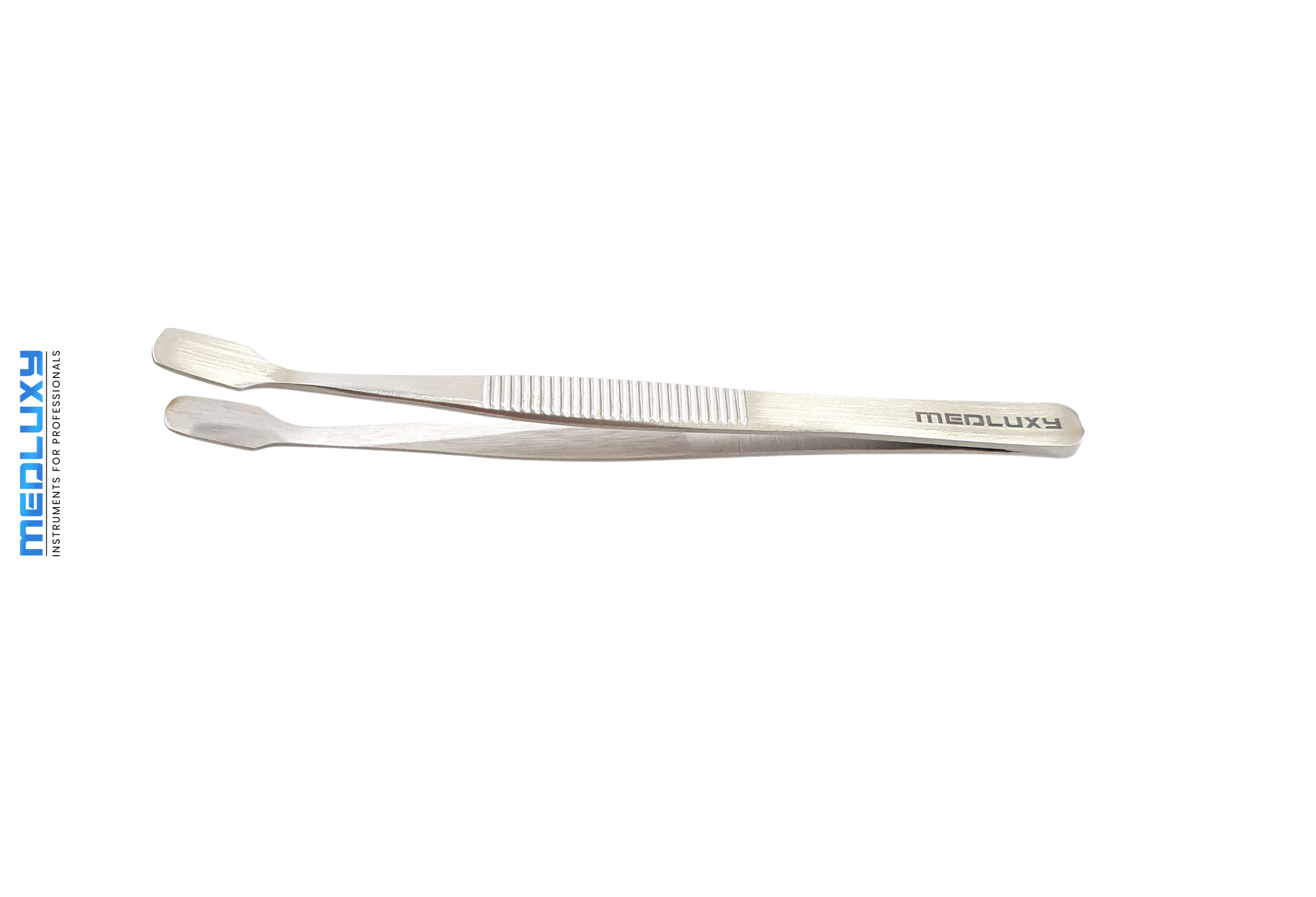 Medluxy Pro - Hobby Tweezers - Slightly curved tip - 12 cm - Stainless steel - Multifunctional - Scoop tweezers (model building, hobby tweezers, crafts, electronics, tweezers)